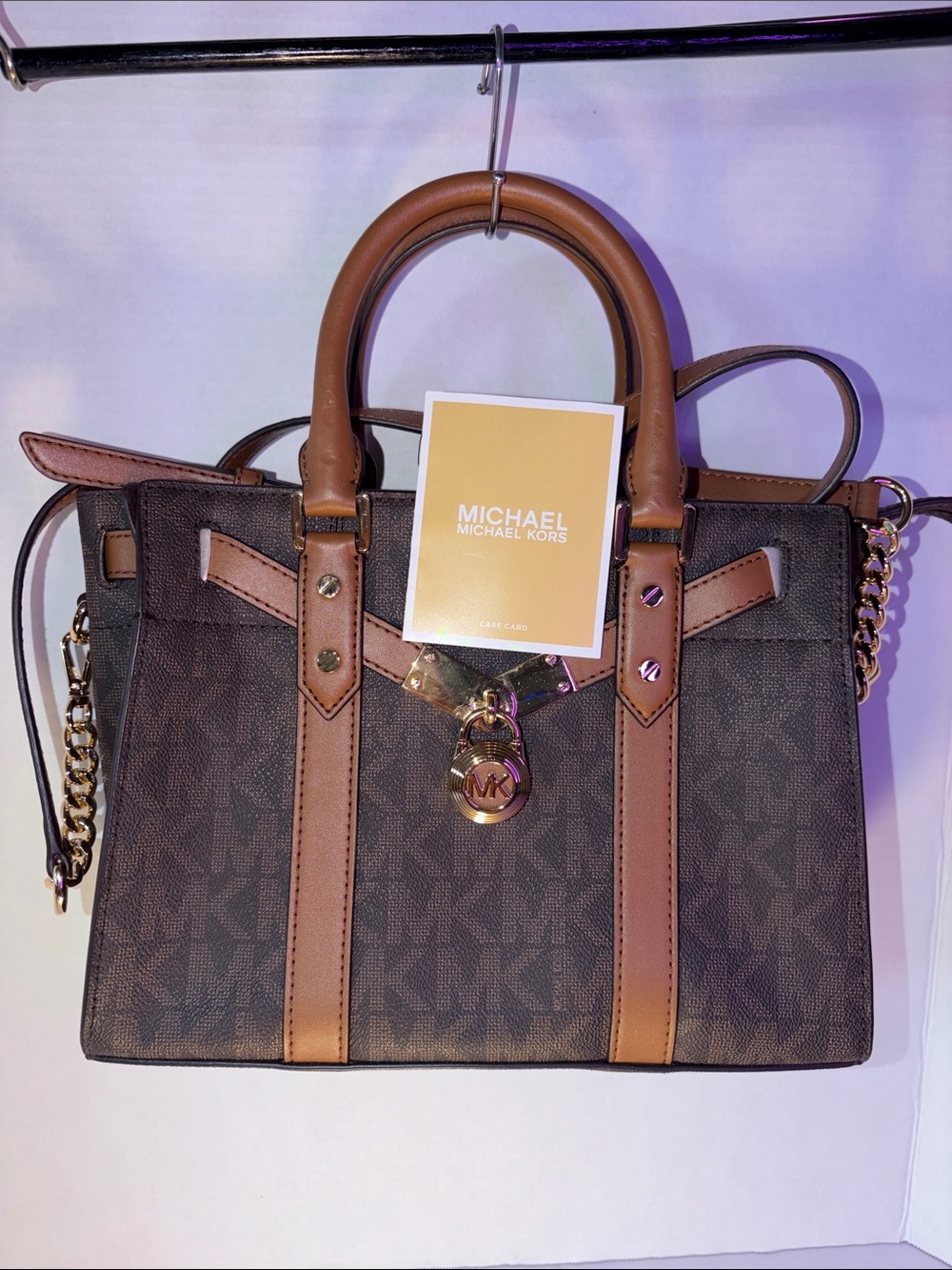 Michael Kors Brown and Tan Signature Satchel